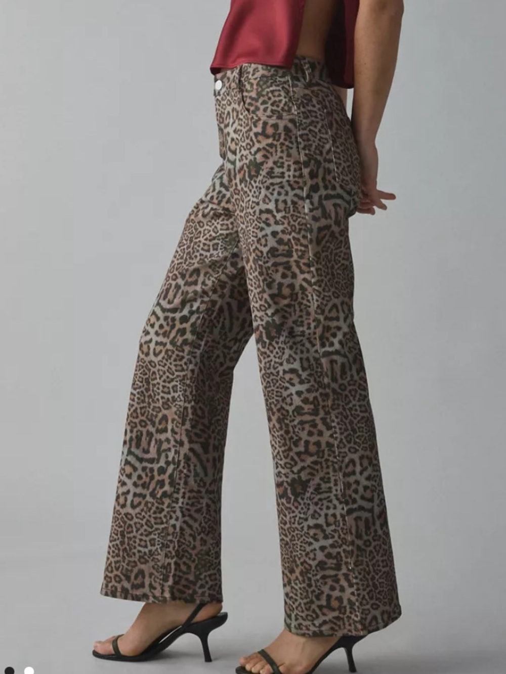 Urban Outfitters Leopard Print Wide Leg Pants